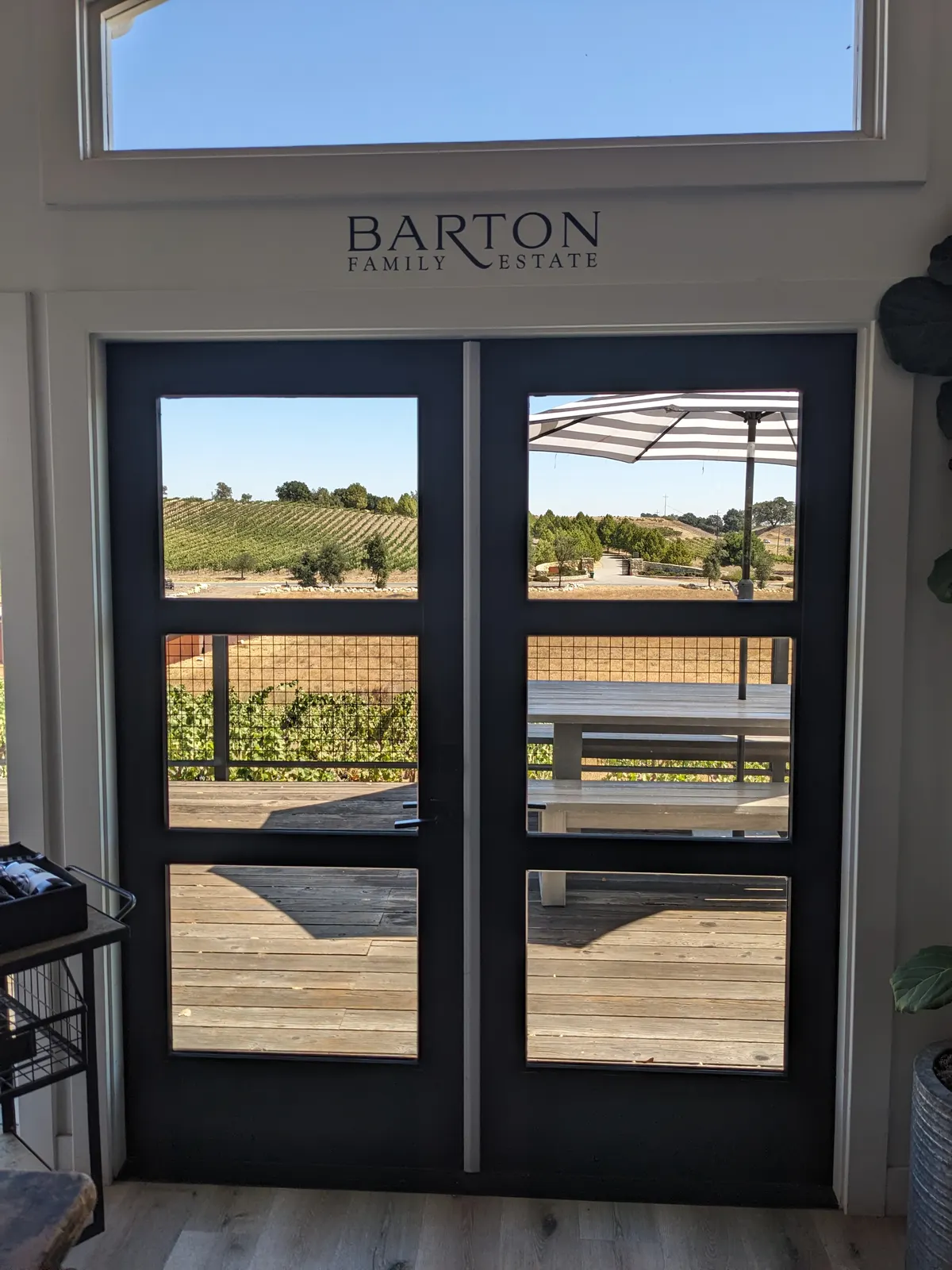 Entrance to Barton Family Wines in Paso Robles