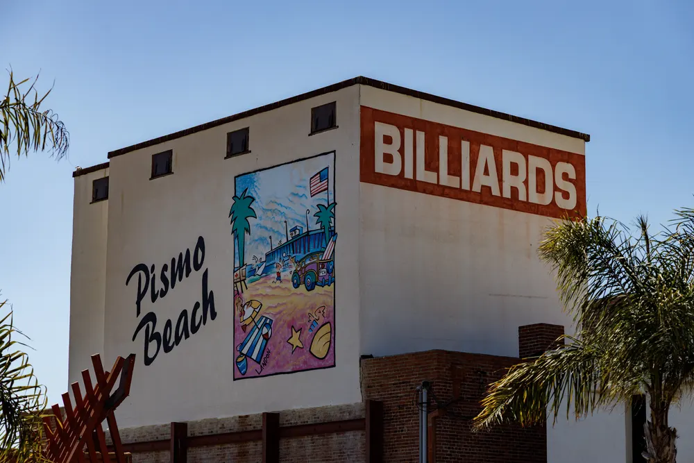 The landmark Pismo Bowl building in downtown Pismo Beach